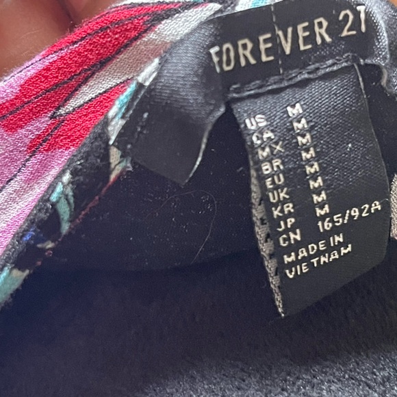 Forever 21 Tropical Black Floral Size Slit Cami Maxi Dress Size Medium - Picture 6 of 7